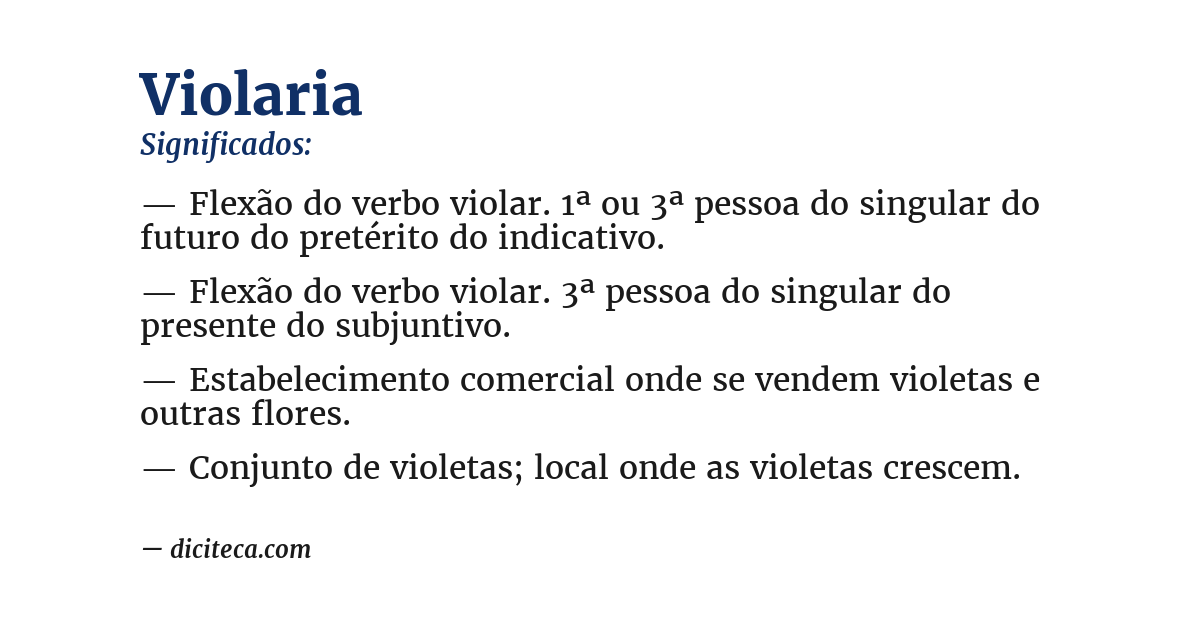 Significado de violaria