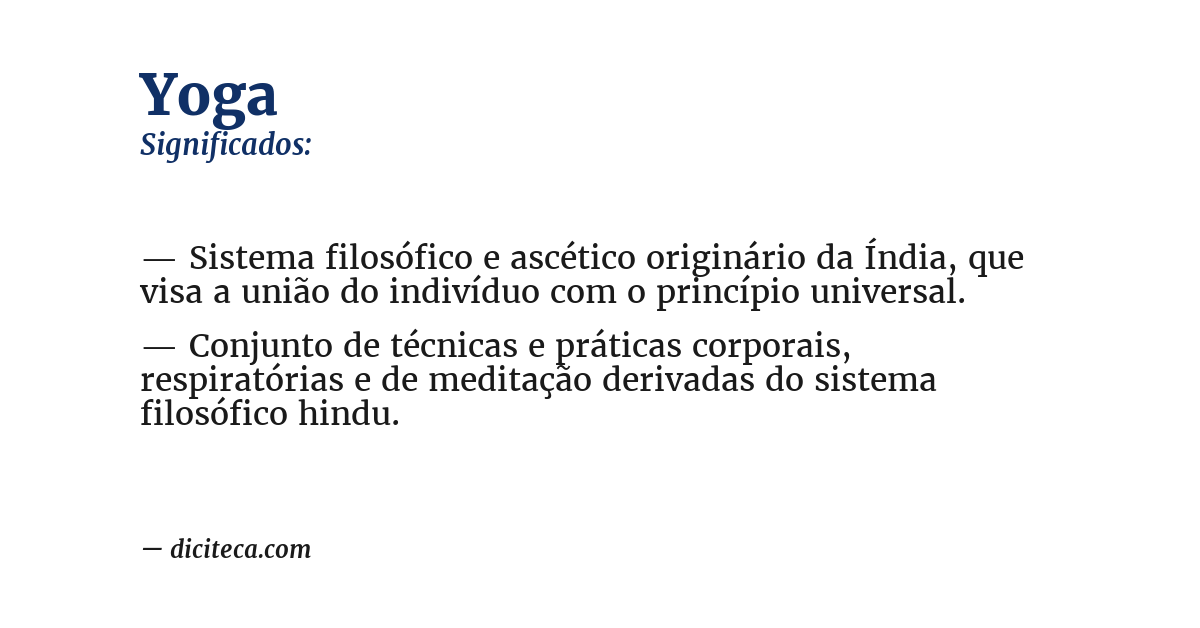 Significado de yoga