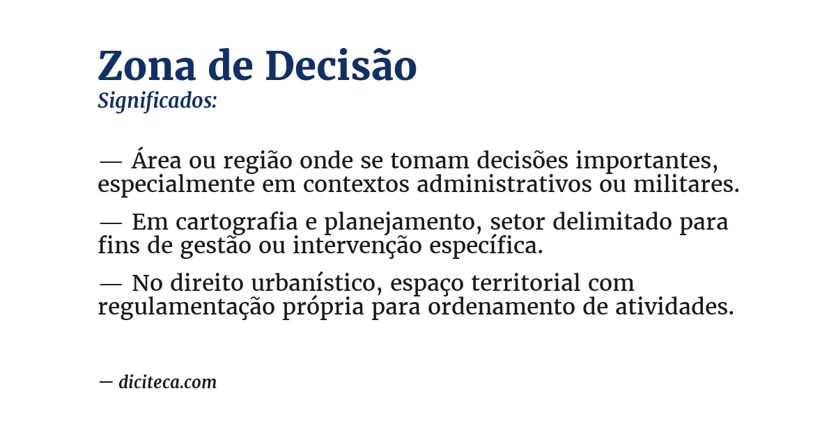 Significado de zona de decisão
