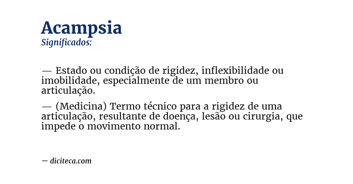 Significado de acampsia