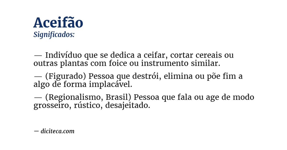 Significado de aceifão