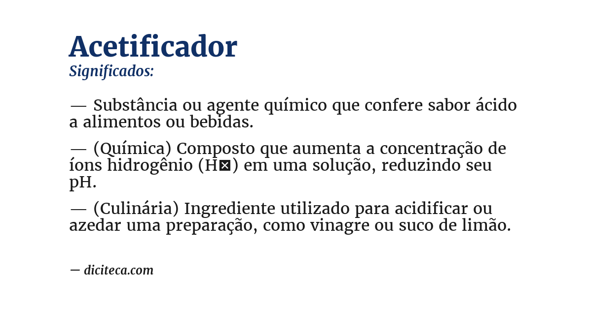Significado de acetificador