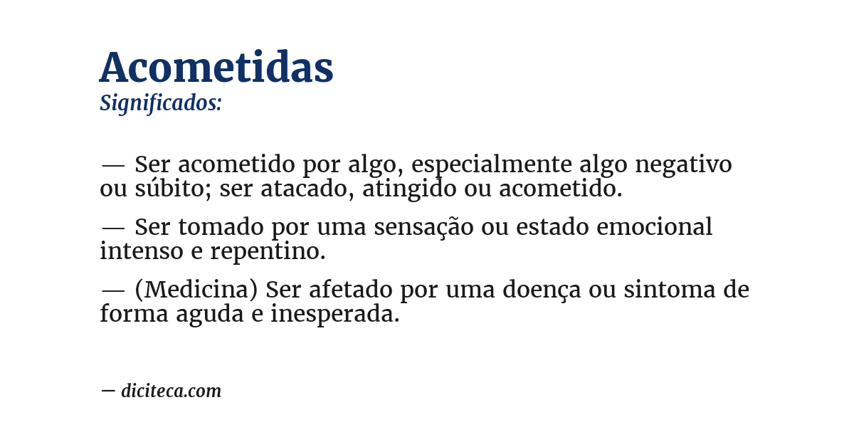 Significado de acometidas