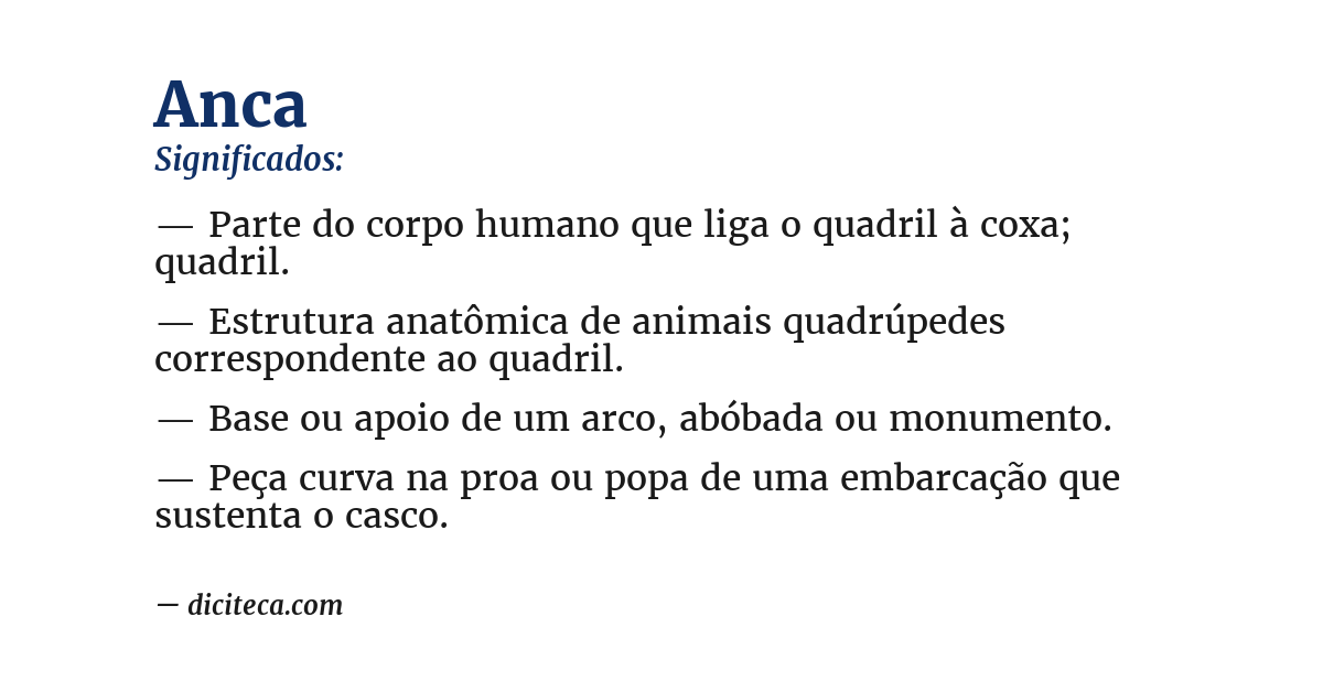 Significado de anca