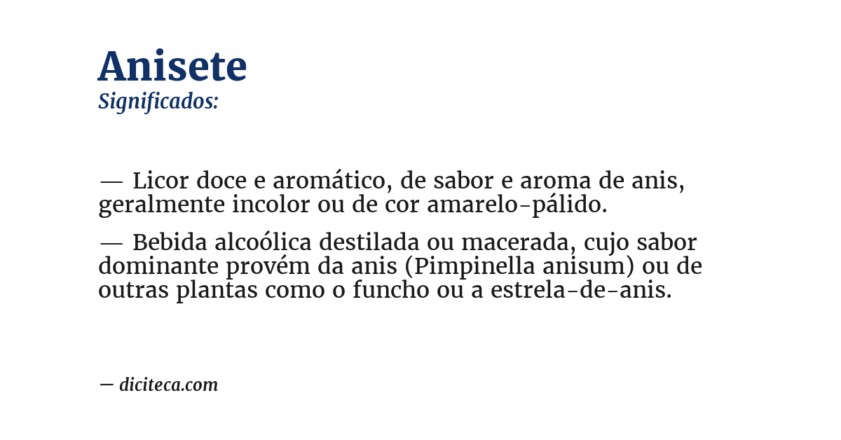 Significado de anisete