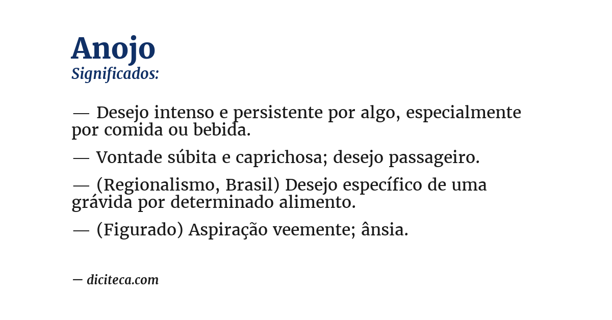 Significado de anojo