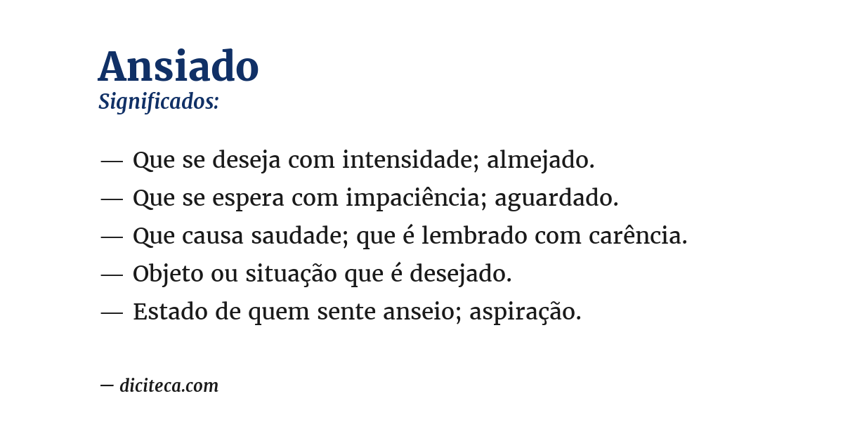 Significado de ansiado
