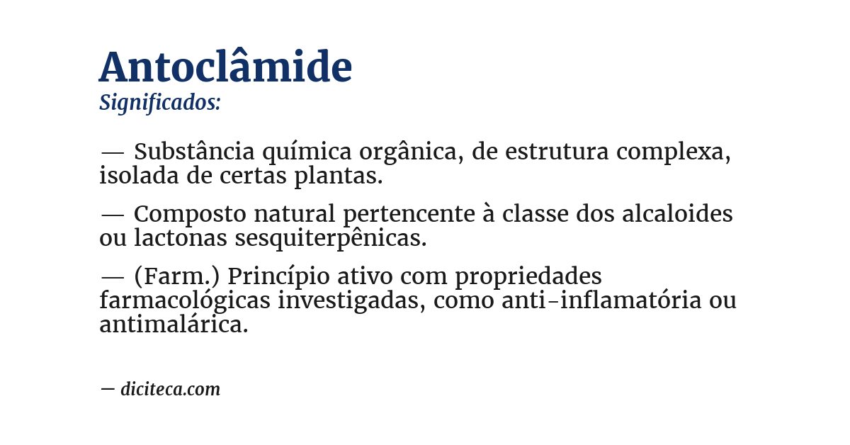 Significado de antoclâmide