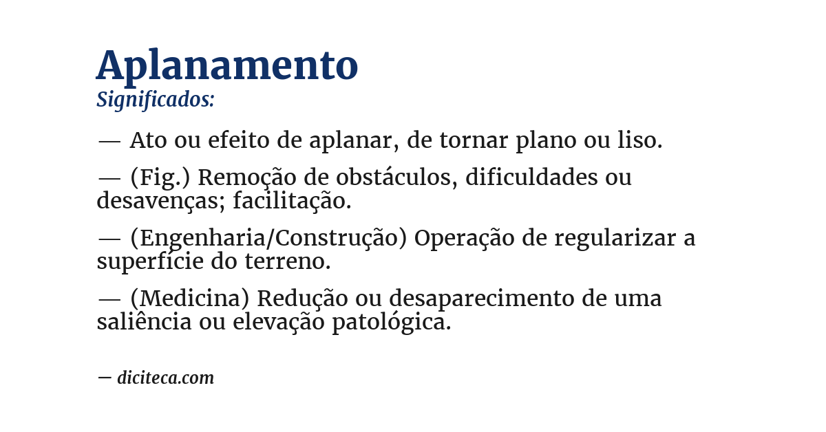 Significado de aplanamento