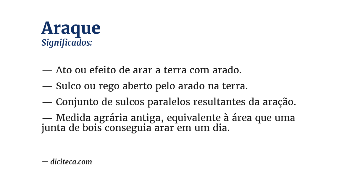 Significado de araque