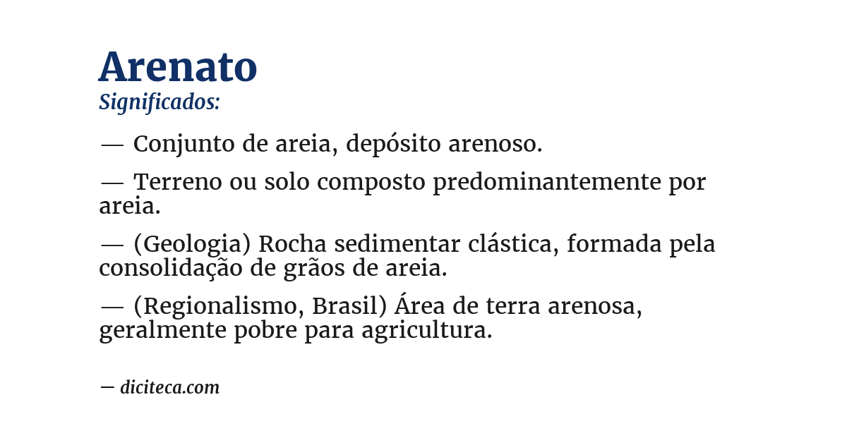 Significado de arenato