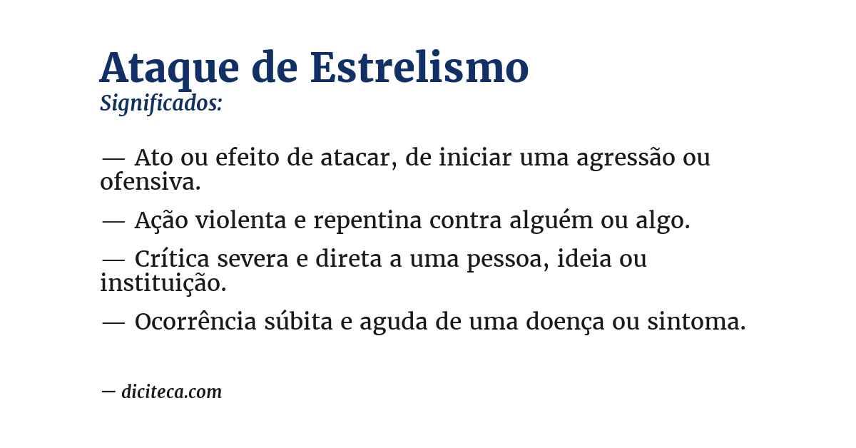 Significado de ataque de estrelismo