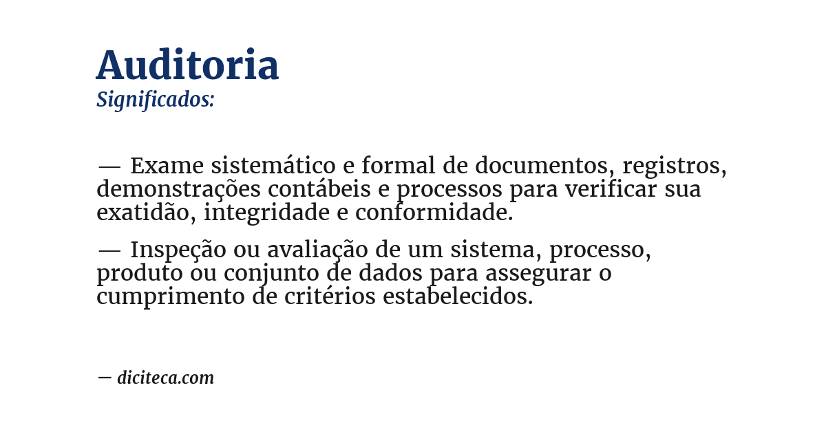 Significado de auditoria
