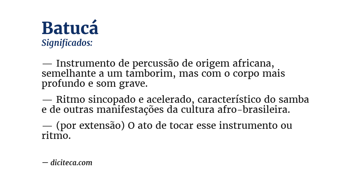 Significado de batucá