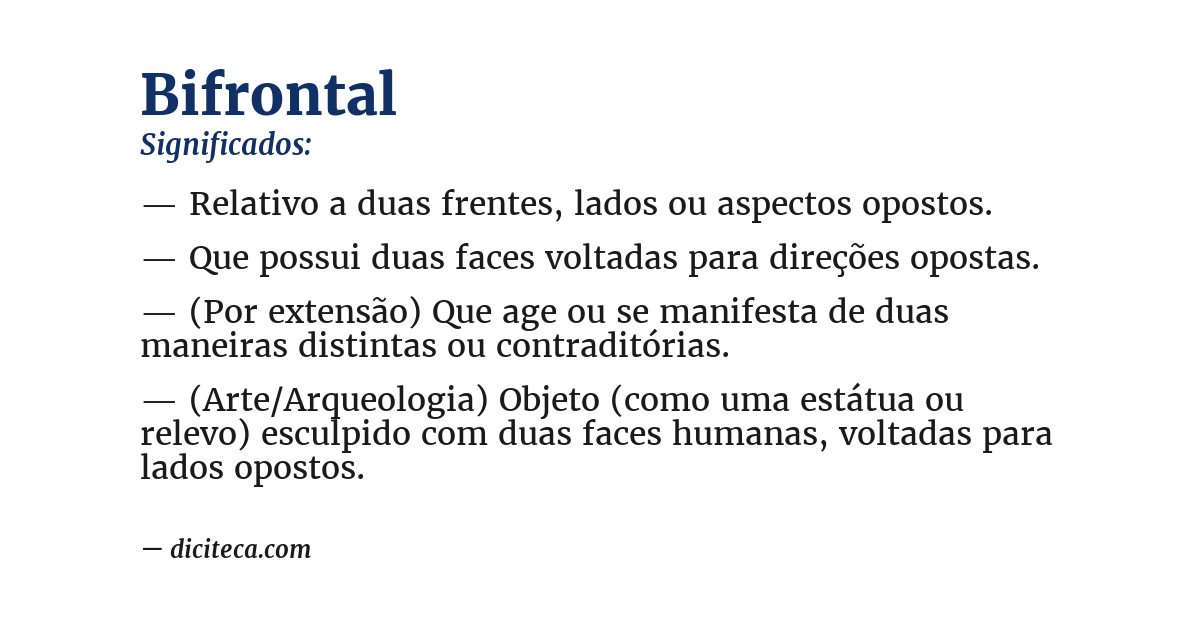 Significado de bifrontal
