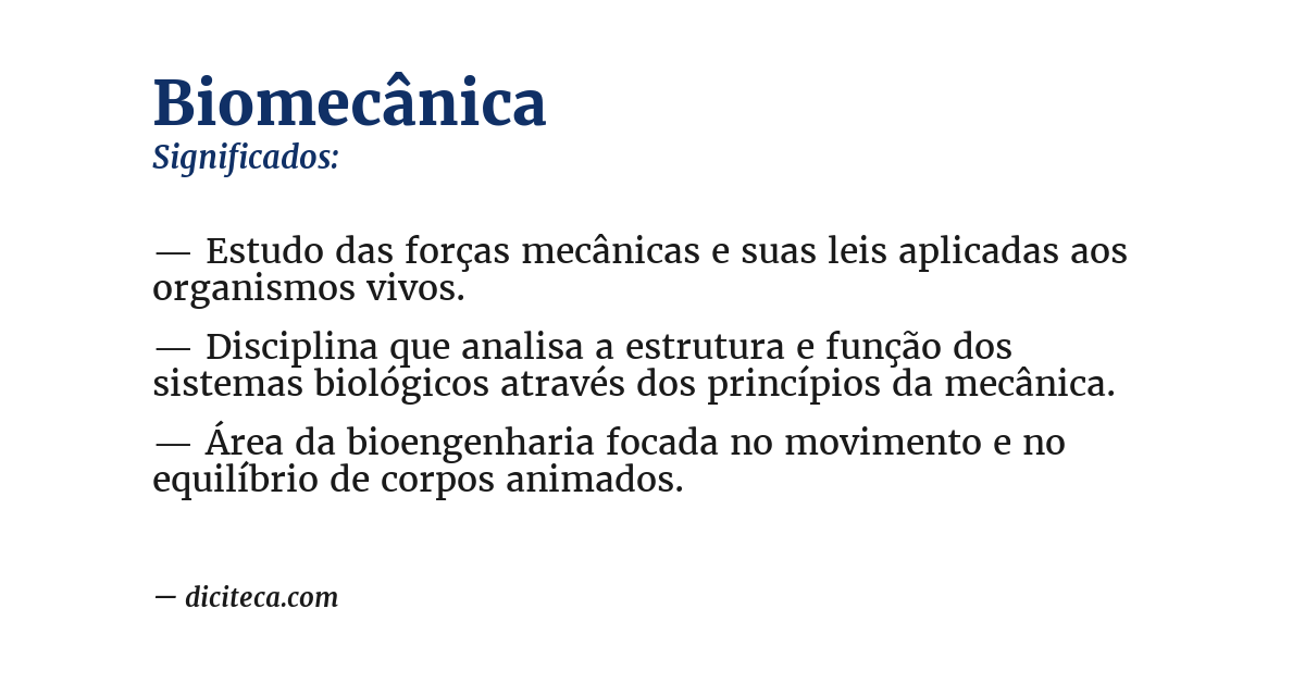 Significado de biomecânica