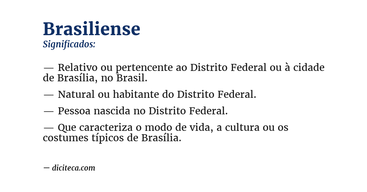 Significado de brasiliense
