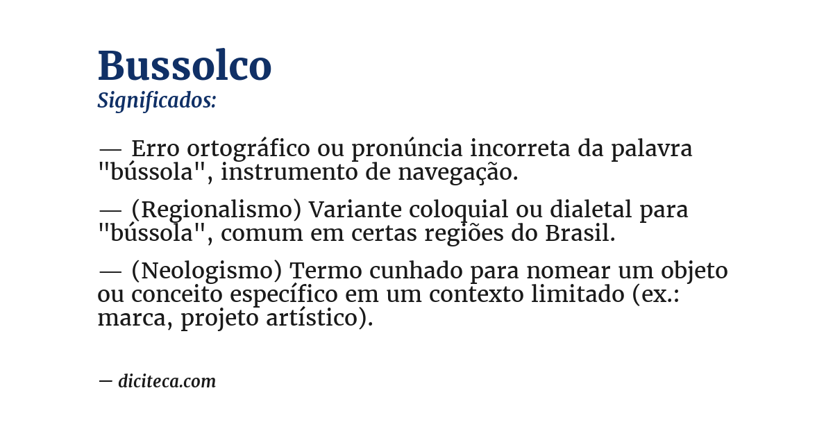 Significado de bussolco