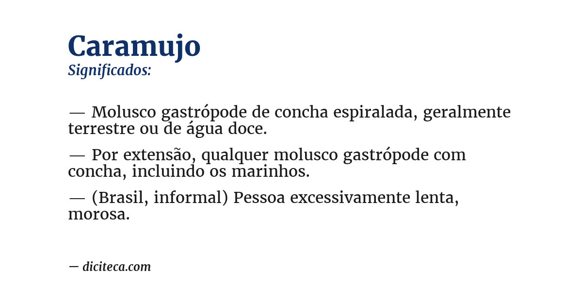 Significado de caramujo