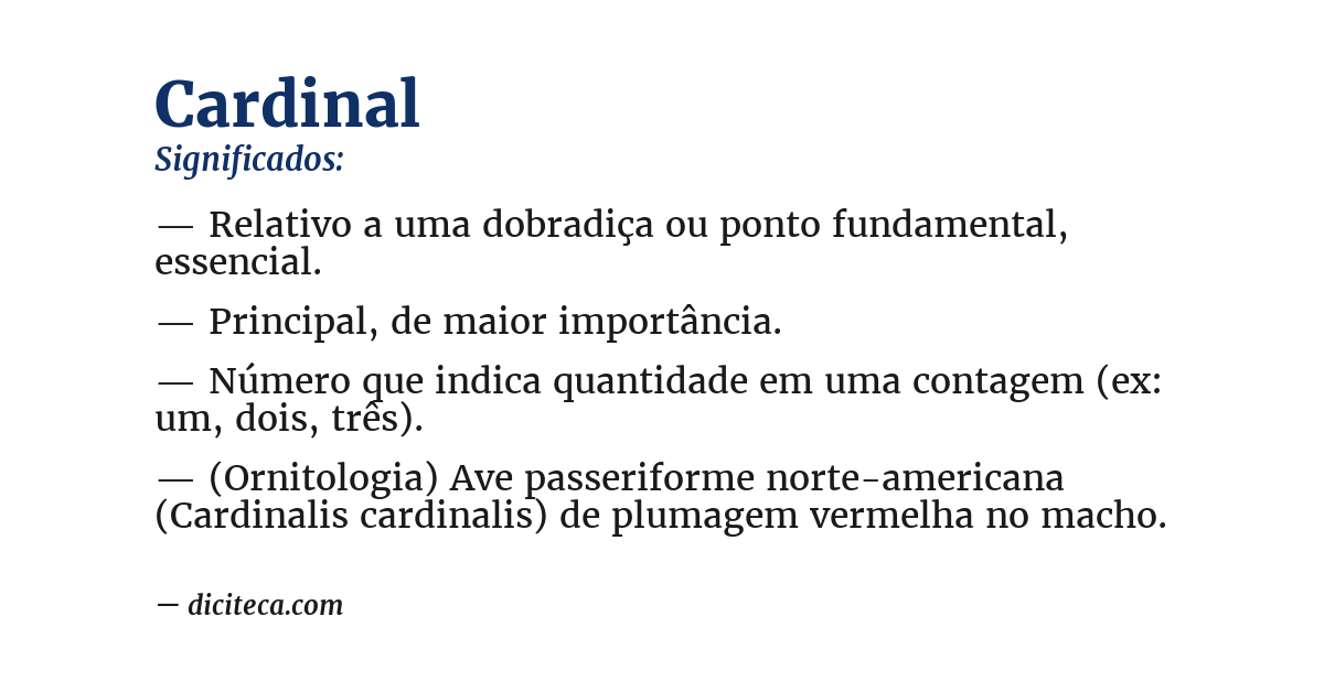 Significado de cardinal