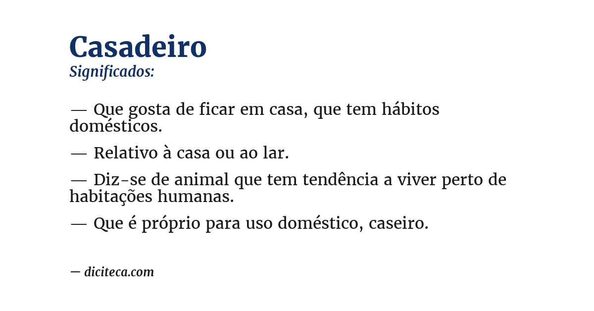 Significado de casadeiro