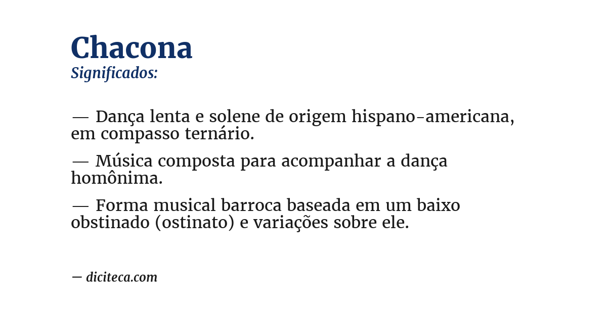 Significado de chacona