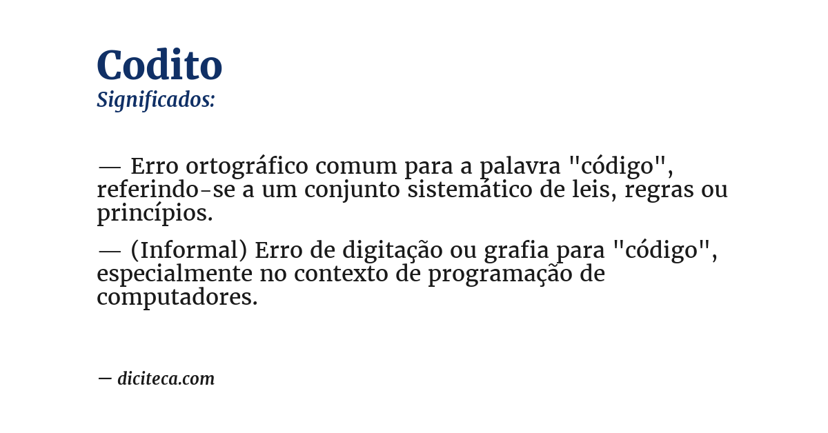 Significado de codito