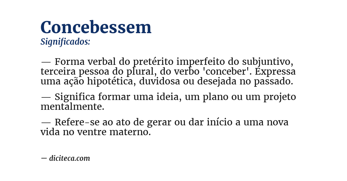 Significado de concebessem