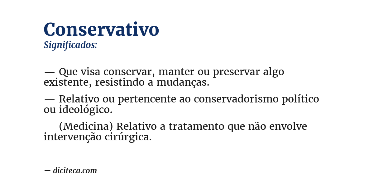 Significado de conservativo