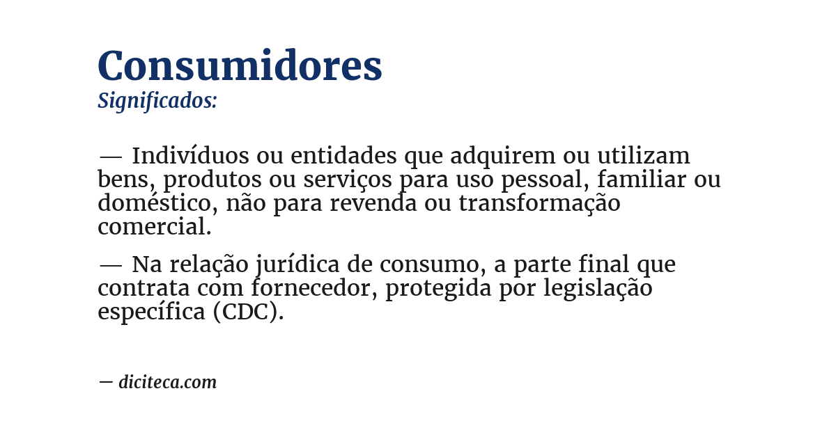 Significado de consumidores