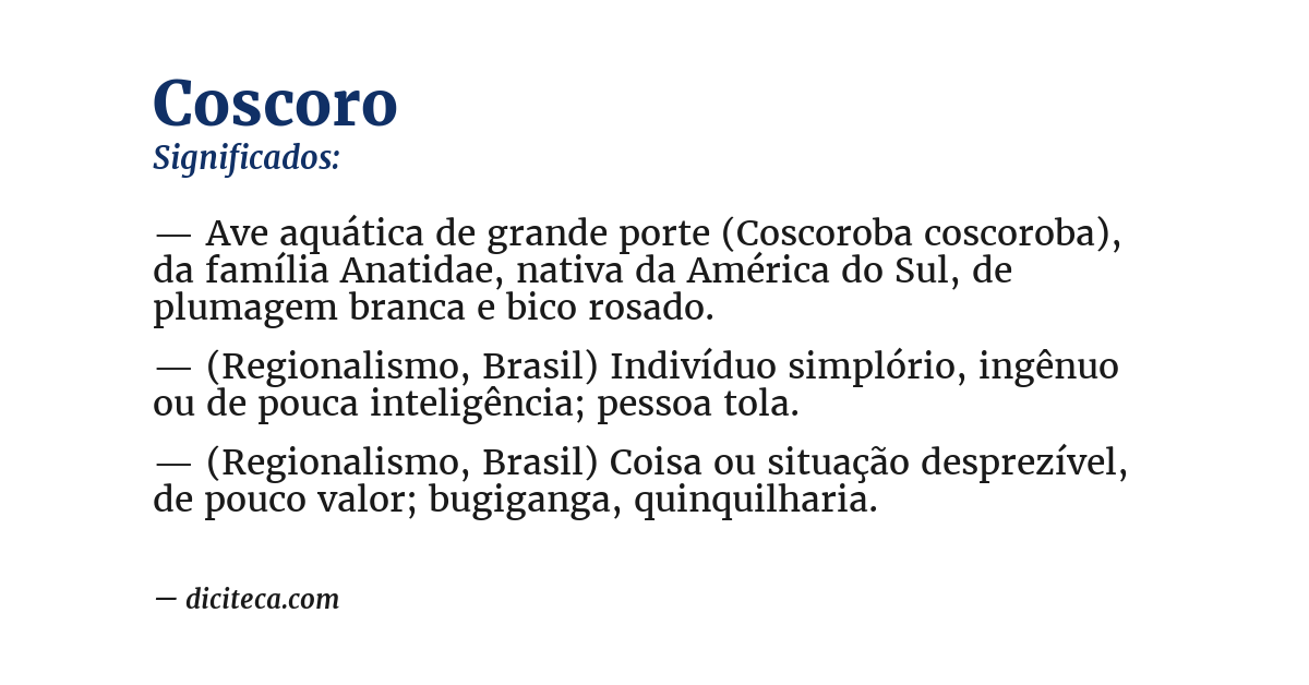 Significado de coscoro