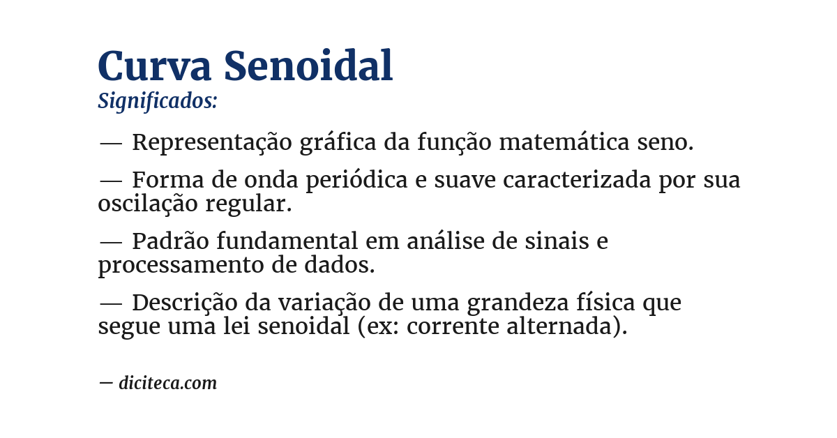 Significado de curva senoidal