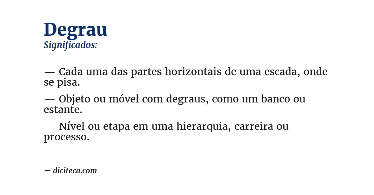 Significado de degrau