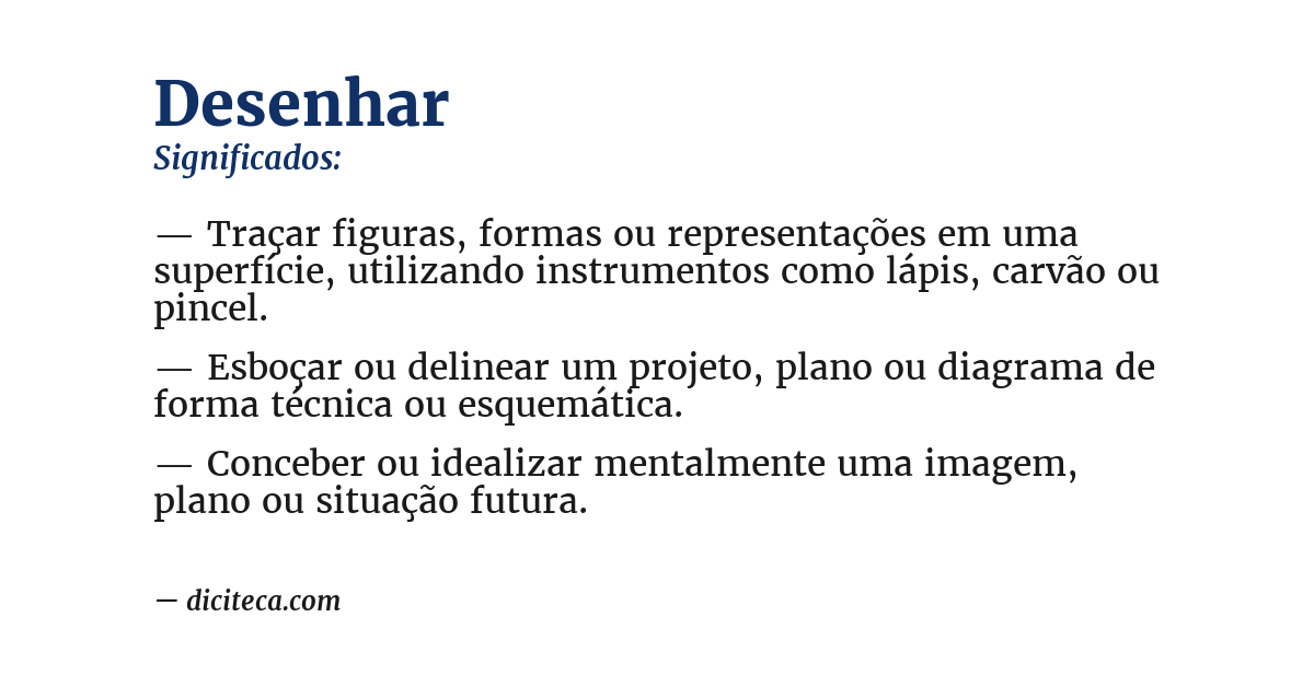 Significado de desenhar