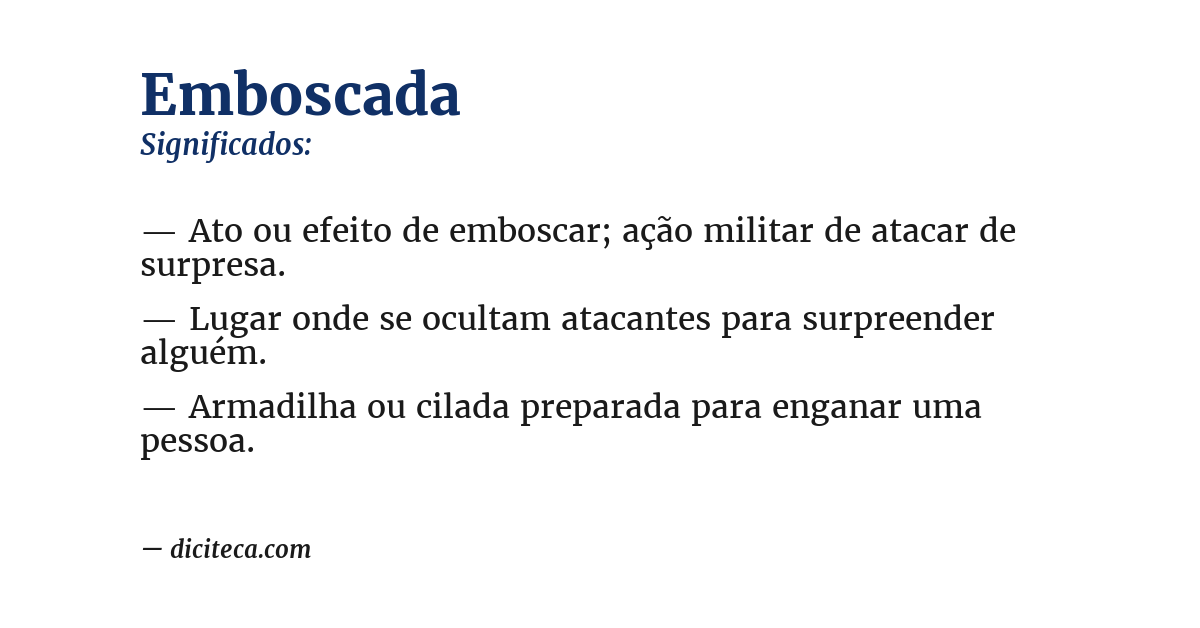 Significado de emboscada