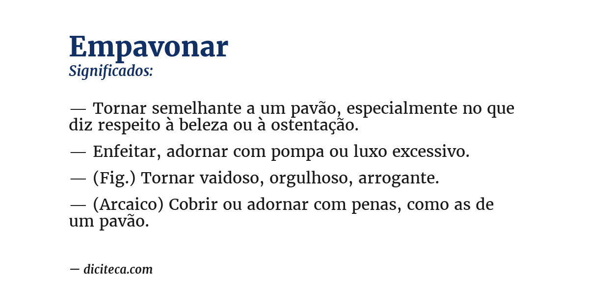 Significado de empavonar