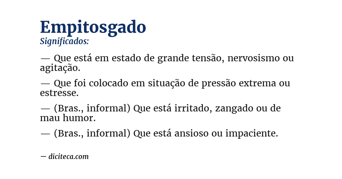 Significado de empitosgado