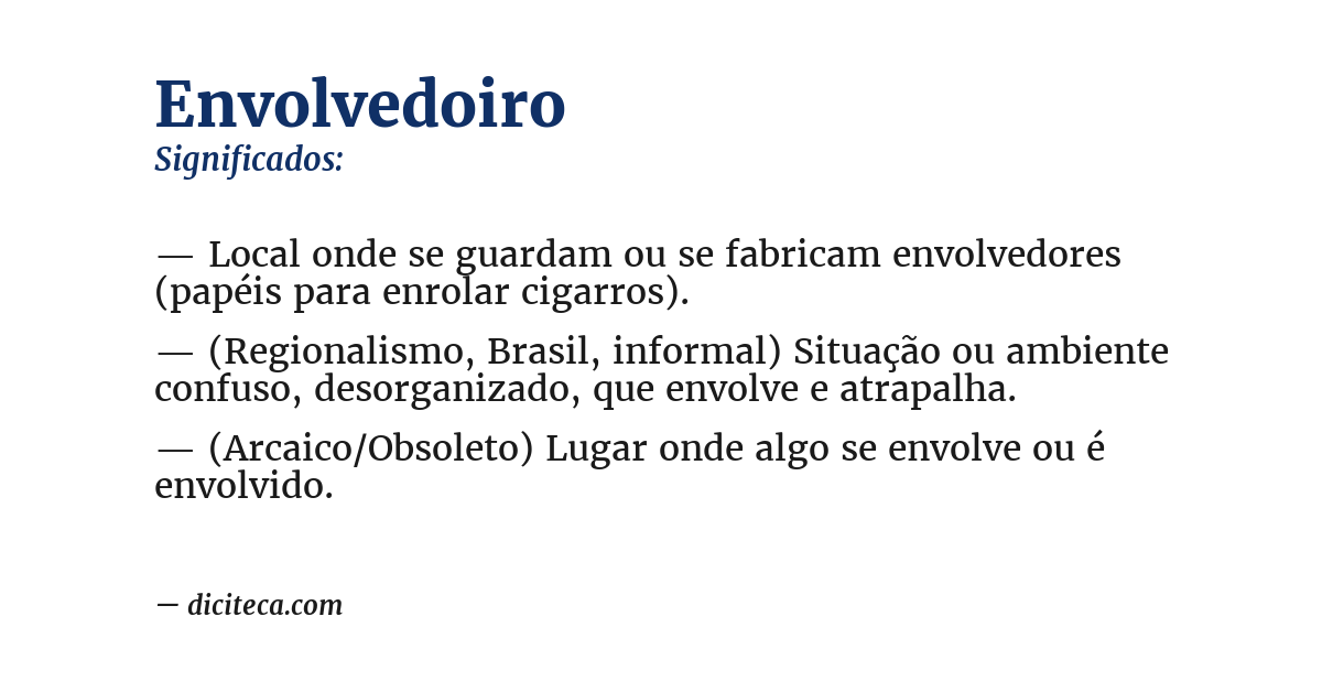 Significado de envolvedoiro