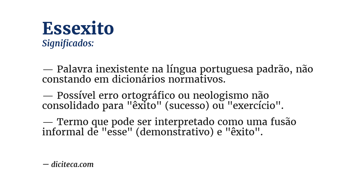 Significado de essexito