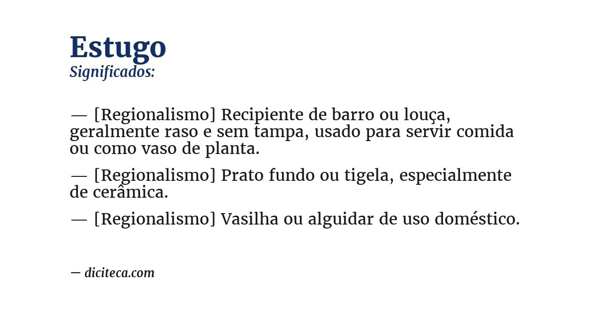 Significado de estugo