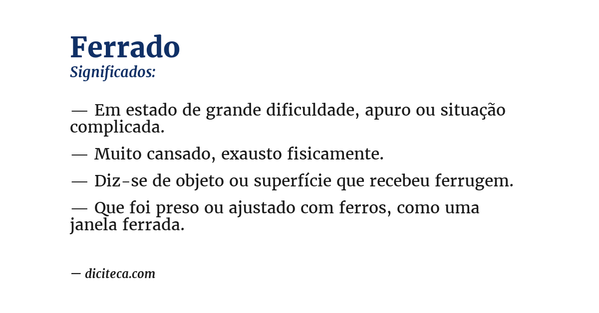 Significado de ferrado