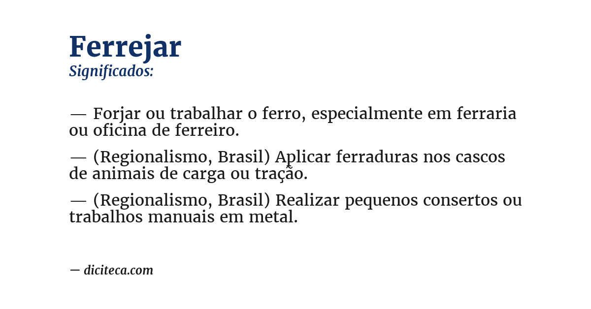 Significado de ferrejar