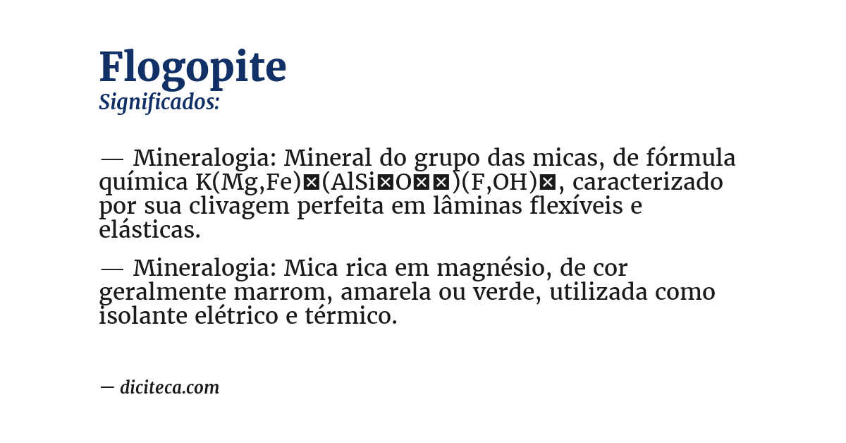 Significado de flogopite