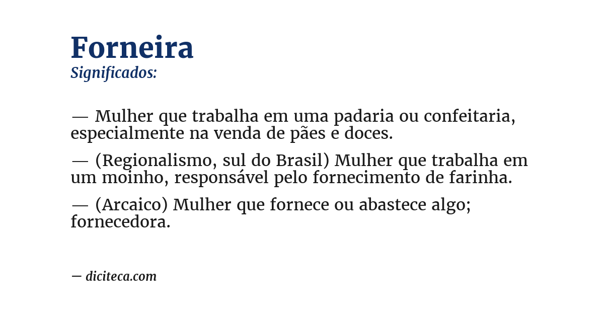 Significado de forneira