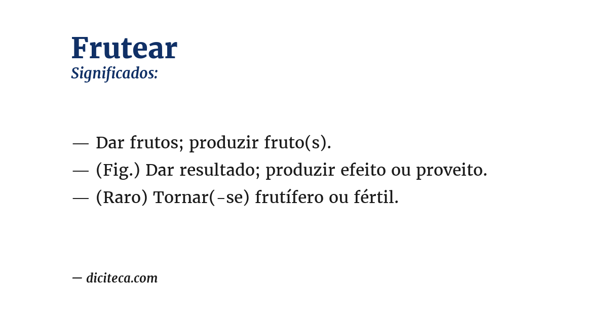 Significado de frutear