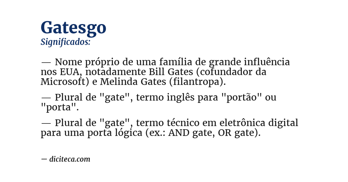 Significado de gatesgo