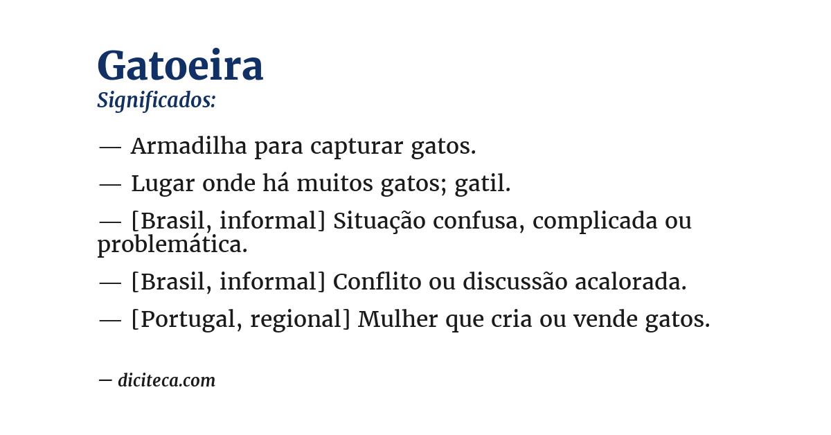Significado de gatoeira