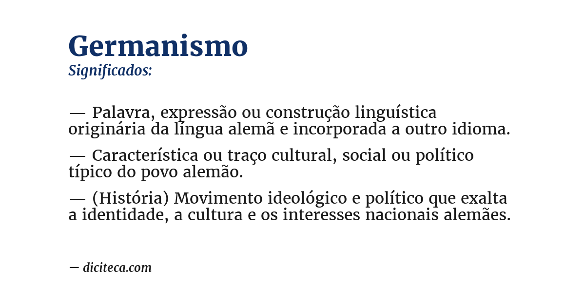 Significado de germanismo
