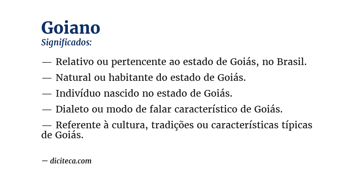Significado de goiano