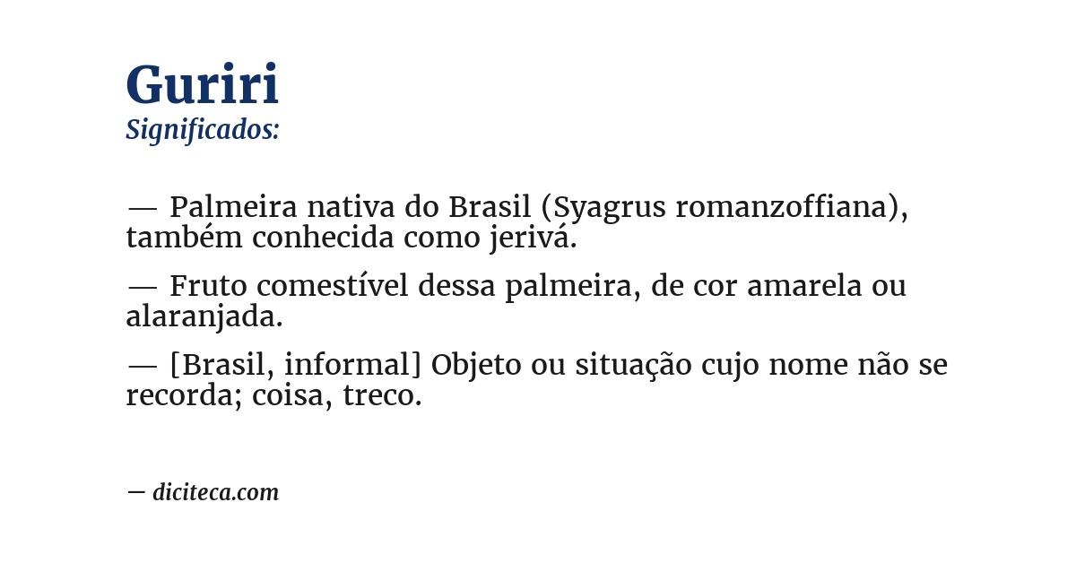 Significado de guriri